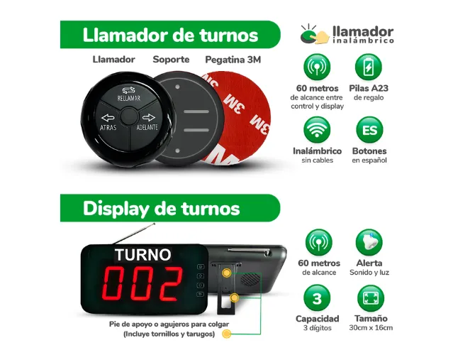 Control Remoto Premium Turnero – 3 Botones
